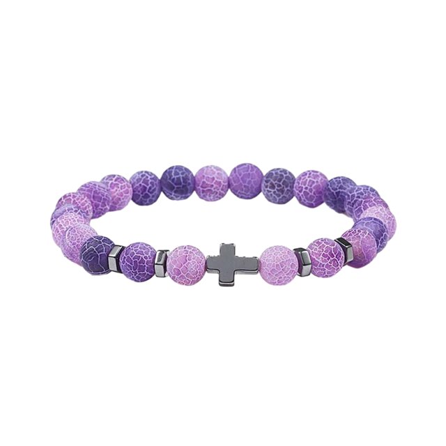 Redempat Bracelets Perlés Unisexes à Porter Confortables et à la Mode pour Tous les Jours Chic Violet Résistant aux Intempéries 1 Ensemble