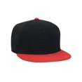 thumbnail image 1 of Wool Blend Flat Visor Pro Style Snapback Cap, Black Red, 1 of 2