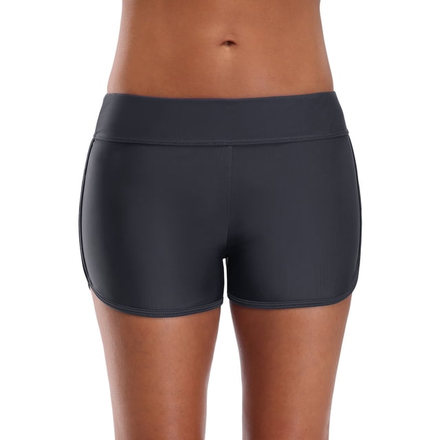 Charmo Women Swimsuit Bottom Tummy Control Swimming Shorts Solid Swim Trunks