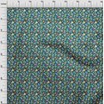 thumbnail image 4 of oneOone Rayon Dark Green Fabric Kids Floral Craft Projects Decor Fabric Printed By The Yard 56 Inch Wide, 4 of 4