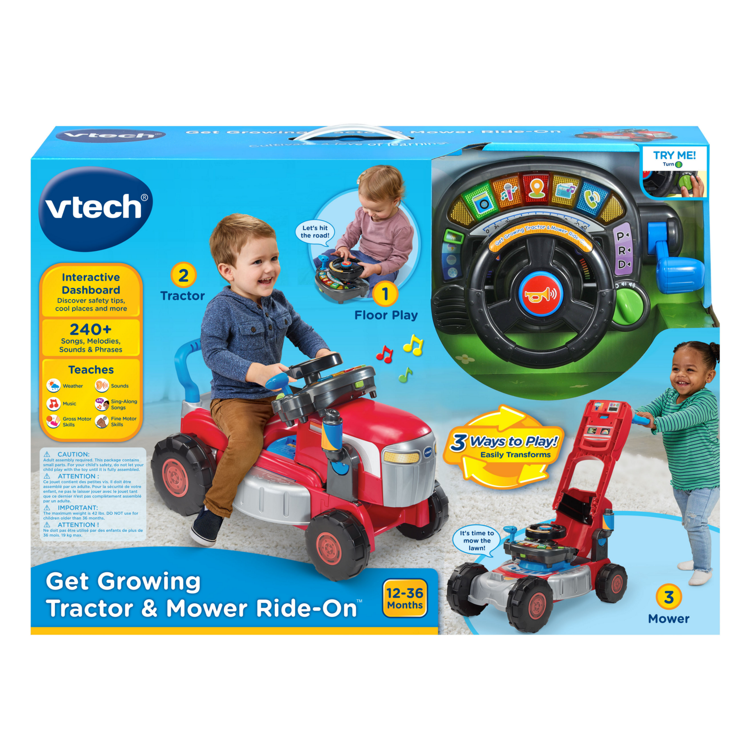 VTech® Super circuit train éducatif + Adam train marchand avec train SmartPoint - Version anglaise, 1.5+ Ans