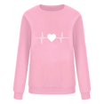 thumbnail image 3 of Chemise de Saint-Valentin pour Femmes 2024 Col Rond Chemises Décontractées Cœur d'Amour Graphiques Tees Manches Longues Amples Pull Tops Mode Vacances T-Shirt, 3 of 3