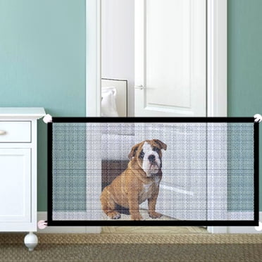 Barrière de Sécurité pour Chien, Clôture en Maille pour Animal, Portable, Pliante, Barrière de Sécurité pour Bébé, Installation Partout 180*72 cm