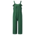thumbnail image 5 of TrendOFT One Piece Jumpsuit Women Casual Summer Washed Jeans Ripped Square Neck Sleeveless Rompers For Women One Piece Overalls Army Green M, 5 of 5