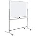 thumbnail image 3 of Tableau Blanc Mobile Double Face Magnétique Effaçable à Sec sur Roues - Cadre en Aluminium Support Magnétique Portable Tableau Blanc - 48"x36 Pouces Tableaux Blancs Roulants avec Fonction de Retournement Facile, 3 of 4