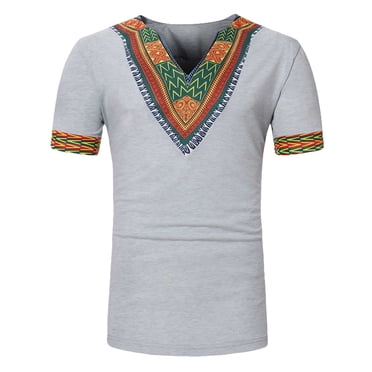 EGNMCR Chemises à Manches Courtes pour Hommes Été Décontracté T-shirt à Col en V, T-shirt à Col en V Imprimé à Manches Courtes Mode Décontractée pour Hommes Chandail T-shirt Blouse,