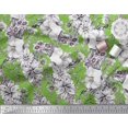 thumbnail image 3 of Soimoi Poly Georgette Fabric Leaves & Flower Floral Printed Craft Fabric by the Yard 42 Inch Wide, 3 of 3