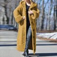 thumbnail image 2 of Kcodviy Women Casual Solid Knit Short Duster Button Plus Size Long Cardigans for Women Winter Sleeve Sweater Long Cardigan Sweater Vest Women Open Front Coat, 2 of 4