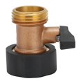 thumbnail image 4 of Single Pass Ball Valve Adapter G3/4 Female Thread Copper Garden Hose Watering Connector, 4 of 12