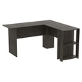thumbnail image 3 of Safdie & Co. Computer Desk 55L Dark Grey L-Shaped 2 Shelves, 3 of 4