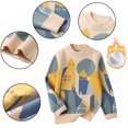 thumbnail image 3 of QUDDERR Pull-Over pour Filles et Garçons 2-13T, Col Rond, Tricot en Polaire, Épais, Automne Hiver, 3 of 9