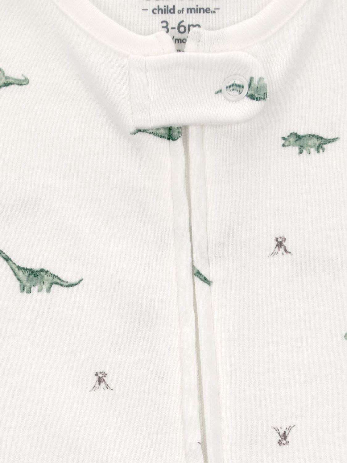 Ensemble de 2 pyjamas pour bébé garçon Carter's Child of Mine, motif dinosaure vert.