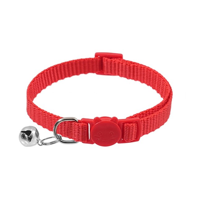 Visland Collier pour Chat avec Clochette Collier de Sécurité pour Chat Doux avec Boucle à Dégagement Rapide Collier en Nylon Ajustable pour Chats Chiot