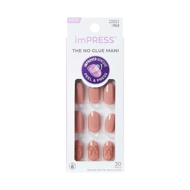 KISS imPRESS Nails - Close to you, Pink and Gold, Oval, Short
