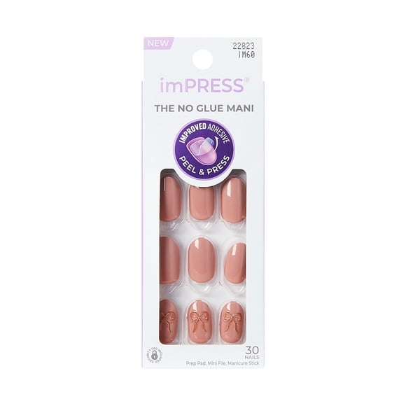 KISS imPRESS Nails - Close to you, Pink and Gold, Oval, Short