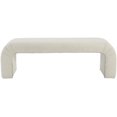 thumbnail image 3 of Meridian Furniture Niagara Cream Boucle Fabric Bench, 3 of 8