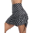 thumbnail image 1 of Womens Swim Skirt Drawstring Tummy Control Swim Bottom with Built-in Brief, 1 of 5