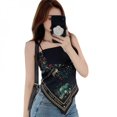 thumbnail image 4 of Women‘s Retro Print Irregular Tank Tops Summer Bow Backless Slim Camisole Vest, 4 of 5