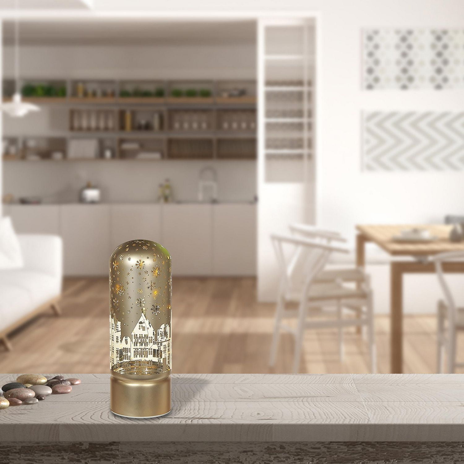 Dôme En Verre Cylindrique À Led 9,84" Pour Grandes Maisons