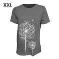 thumbnail image 3 of Becaristey T-shirts à Col Rond pour Femmes Manches Courtes Style Simple T-shirts Imprimé Floral Vêtements Accessoire de Mode Tenue Quotidienne Gris Foncé TTG, 3 of 6