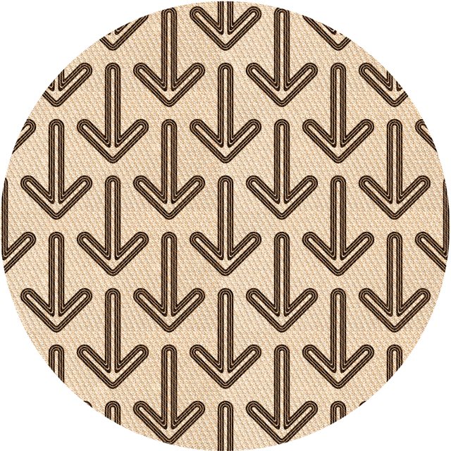 Ahgly Company Machine Washable Indoor Round Transitional Golden Blonde Gold Area Rugs, 7' Round