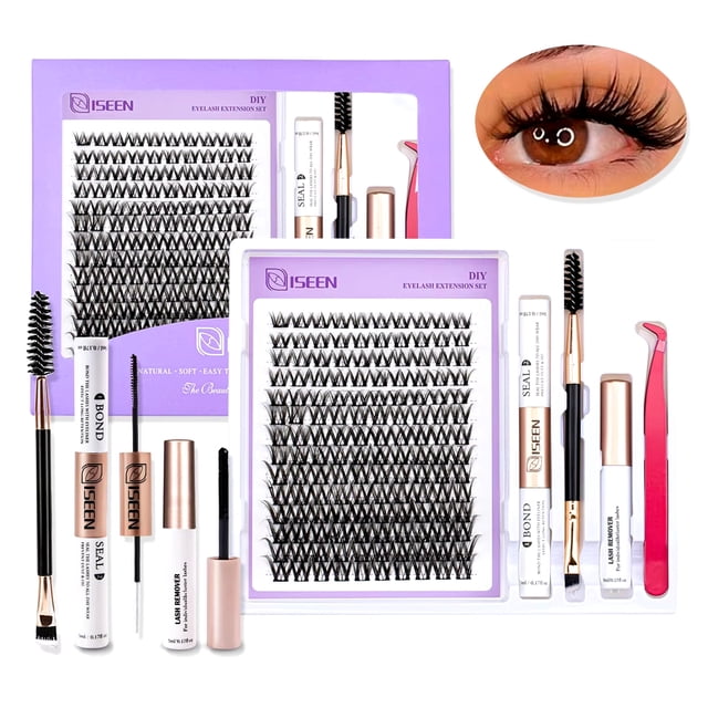 DIY Lash Extension Kit: Mixed Style Lash Clusters with Bond & Seal...