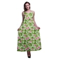 thumbnail image 1 of Bimba Robe Longue Maxi de Soirée pour Femmes en Rayonne à Imprimé Floral, Dos Nu, à Bretelles Spaghetti - Grande, 1 of 5