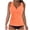 Orange, variant on cfhntfmh Womens Two Piece Tankini Swimsuits Slimming Ruched V Neck Padded Swim Top with Bottom Swimwear Bathing Suit