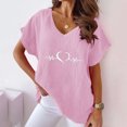 thumbnail image 1 of LSLJS T-shirts à Col en V pour Femmes Mode Confortable Blouses Féminines Hauts, Débardeurs pour Femmes, 1 of 6