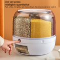 thumbnail image 2 of Grain Dispenser, Grain and Rise Storage Container Kitchen, 360° Rotating Rice and Grain Dispenser, Cereal Dispenser, Rotating Dry Food Dispenser for Lentils, Small Beans, Barley, Millets, 2 of 5
