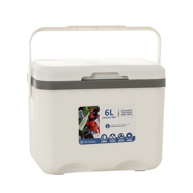 EDFBUYKRS Cooler Insulated 6L Personal For Hot Food Ice Ice Chest Small Hard For Fishing Boat Camping Outdoor