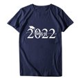 thumbnail image 4 of Pompotops T-Shirt Décontracté à Manches Courtes pour Femmes avec Imprimé Lettre, 4 of 6