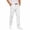 White, variant on cfhntfmh Mens Casual Straight Leg Pant Stretch Lightweight Loose Fit Drawstring Elastic Waist Pants with Pockets