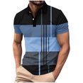thumbnail image 2 of Weiqiqre T-Shirts Chemises pour Hommes T-Shirt à Manches Courtes à Blocs de Couleur Col Rond Chandail Décontracté Basique Chemises, 2 of 4