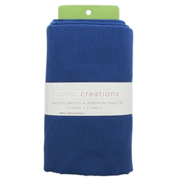 FABRIC CREATIONS 100% Cotton Flannel Pre-Cut Fabric, Blue