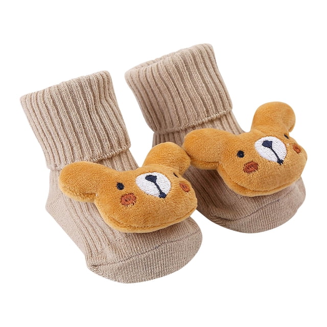 Baby Socks Knitted Cartoon Pattern Adorable Boys Girls Toddler Middle Tube Sock Classic Design