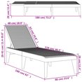 thumbnail image 4 of vidaXL Sun Lounger Grey 186x60x29 cm PP, 4 of 5