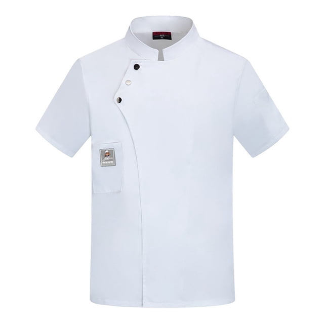 Men's Cardigan Unisex Chef Coat Jacket for Cooking Restaurant Work Kitchen Apparel Tops