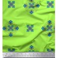 thumbnail image 1 of Soimoi Moss Georgette Fabric Damask & Mandala Decorative Fabric Prints by Yard 42 Inch Wide, 1 of 3