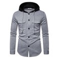 thumbnail image 1 of DPTALR Cardigan Homme Automne et Hiver Pull à Capuche Décontracté Grand Manteau Multicolore, 1 of 3
