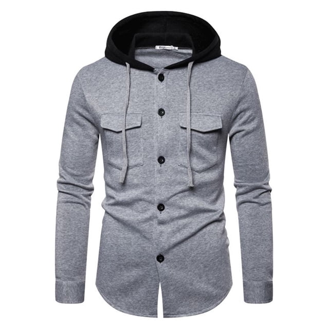 DPTALR Cardigan Homme Automne et Hiver Pull à Capuche Décontracté Grand Manteau Multicolore
