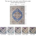 thumbnail image 4 of JV Home Area Rug Napoli Pink Blue 5'3"x7'3" Washable Carpet Anti Slip, 4 of 6