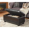thumbnail image 2 of Convenience Concepts Designs4Comfort Ottomane 7th Avenue en Similicuir Noir, 2 of 3