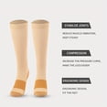 thumbnail image 3 of 3pairs Copper Compression Socks For Blood Circulation 15-20mm Hg  Compression Socks For Women And Men, 3 of 7