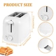 thumbnail image 2 of HLONK Toaster 2 Slice Bread Toaster with Double Wide Slots 6 Settings Slice Toaster with Removable Tray Practical Small Toaster Reusable Mini Toaster for Kitchens Home, 2 of 10