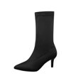 thumbnail image 2 of Women's Shoes British Style Fashionable Smooth Flock Pointed Candy Color Fine Heels Boots, 2 of 7