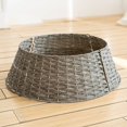 thumbnail image 2 of CNKOO Christmas Tree Rattan Skirt Stand Base Basket Cover Tidy Decor Grey, 2 of 17