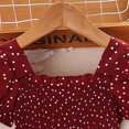 thumbnail image 4 of Yanlir Robe d'Été Extensible à Manches Courtes pour Filles 8-12 Ans, Mignonne à Pois, Col Rond, Robe de Princesse avec Taille Élastique pour Tenues Décontractées et Élégantes (Rouge, 8 Ans), 4 of 8