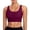 Wine, variant on Women Sports Bra Bikini Top Swim Bra Athletic Swim Top Neck Bathing Suit, Suitable For College Life