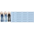 thumbnail image 3 of Bmisegm Jeans Évasés Taille Haute pour Femme, Bleu Foncé, L, 3 of 8